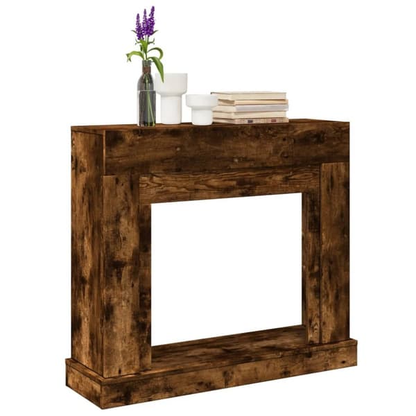 vidaXL Peisramme røkt eik 100x30x87,5 cm konstruert tre