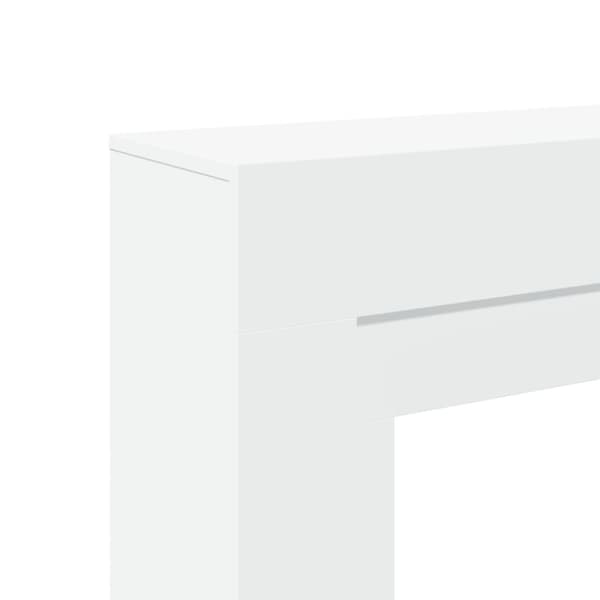 vidaXL Takkakehys valkoinen 100x30x87,5 cm tekninen puu
