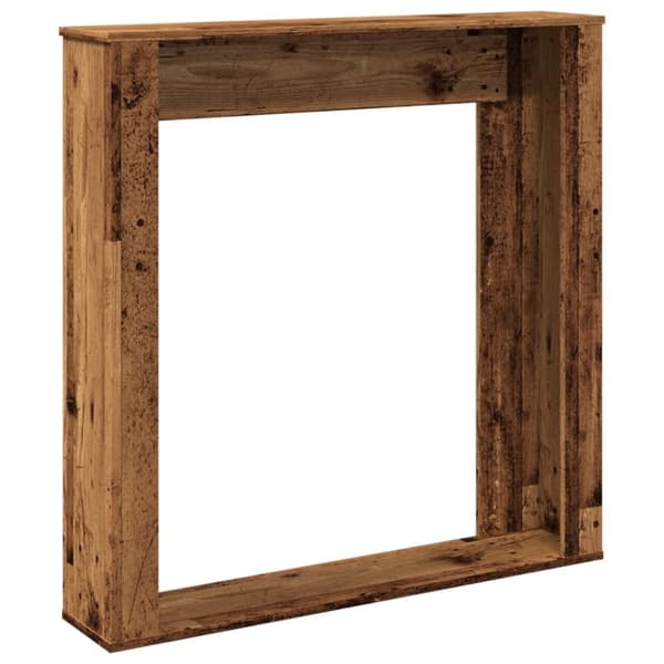 vidaXL Takan ympärys vanha puu 100x20x100 cm tekninen puu