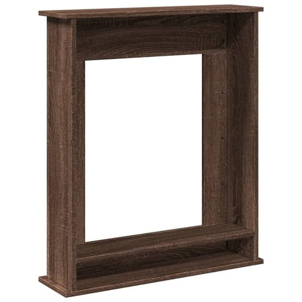 vidaXL Takkakehys ruskea tammi 75x20x87,5 cm tekninen puu