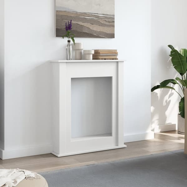 vidaXL Spiselkrans vit 75x20x87,5 cm konstruerat trä