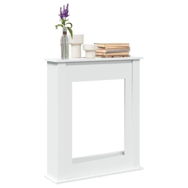 vidaXL Takkakehys valkoinen 75x20x87,5 cm tekninen puu