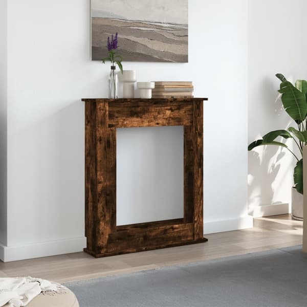 vidaXL Peisramme røkt eik 75x20x87,5 cm konstruert tre