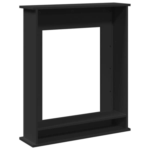vidaXL Takkakehys musta 75x20x87,5 cm tekninen puu