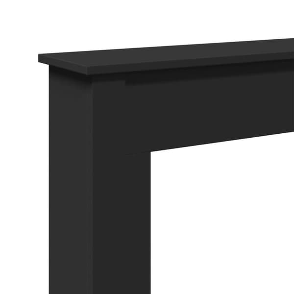 vidaXL Takkakehys musta 75x20x87,5 cm tekninen puu