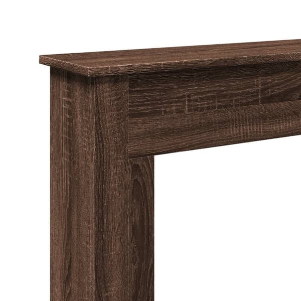 vidaXL Peisramme brun eik 75x20x87,5 cm konstruert tre