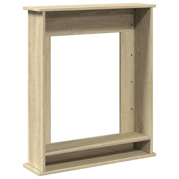 vidaXL Peisramme sonoma eik 75x20x87,5 cm konstruert tre