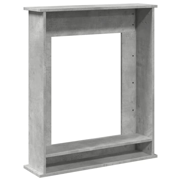 vidaXL Peisramme betonggrå 75x20x87,5 cm konstruert tre