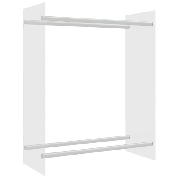 Vedställ genomskinlig 80x35x100 cm härdat glas
