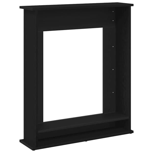 vidaXL Öppen spis infattning svart ek 75x20x87,5 cm konstruerat trä