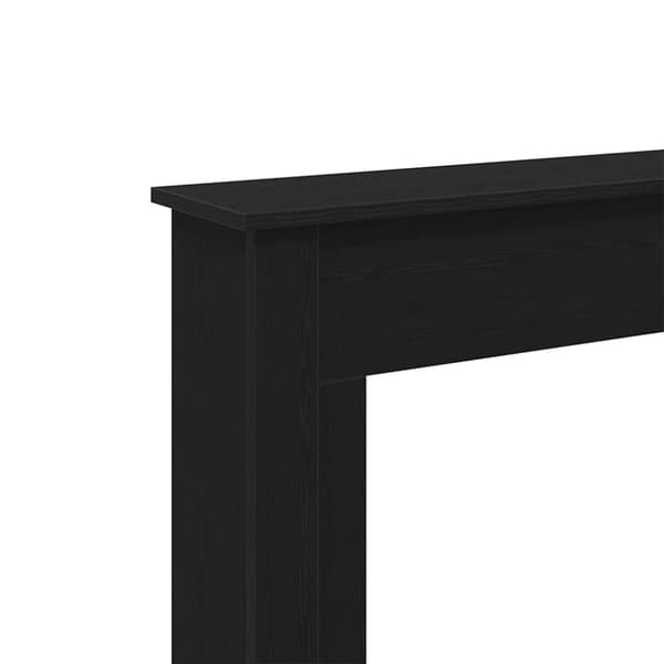 vidaXL Öppen spis infattning svart ek 75x20x87,5 cm konstruerat trä