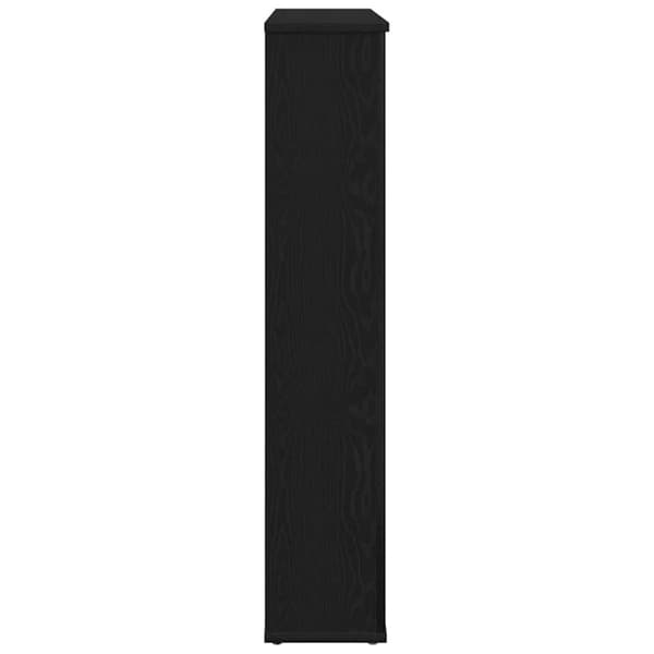 vidaXL Öppen spis infattning svart ek 100x20x100 cm konstruerat trä