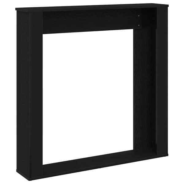 vidaXL Öppen spis infattning svart ek 100x20x100 cm konstruerat trä