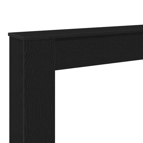 vidaXL Öppen spis infattning svart ek 100x20x100 cm konstruerat trä