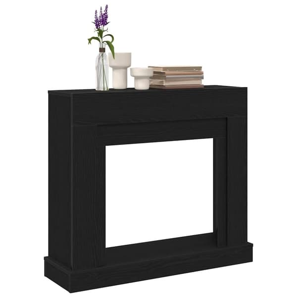 vidaXL Peisramme svart eik 100x30x87,5 cm konstruert tre