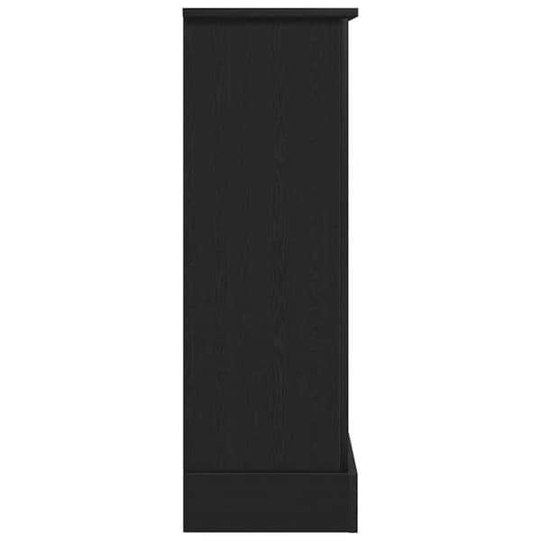 vidaXL Takkahuone Musta Tammi 90x30x90 cm Teknillinen puu