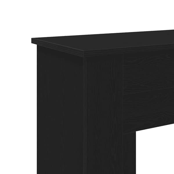 vidaXL Öppen spis infattning svart ek 90x30x90 cm konstruerat trä