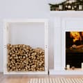 Miniatyrbild 1 av 2: Vedställ honungsbrun 80x25x100 cm massiv furu