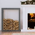 Miniatyrbild 1 av 2: Vedställ grå 80x25x100 cm massiv furu