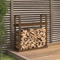 Miniatyrbild 1 av 2: Vedställ honungsbrun 110x35x108,5 cm massiv furu