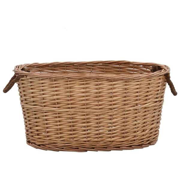 vidaXL brændekurv med håndtag 58 x 42 x 29 cm naturpil