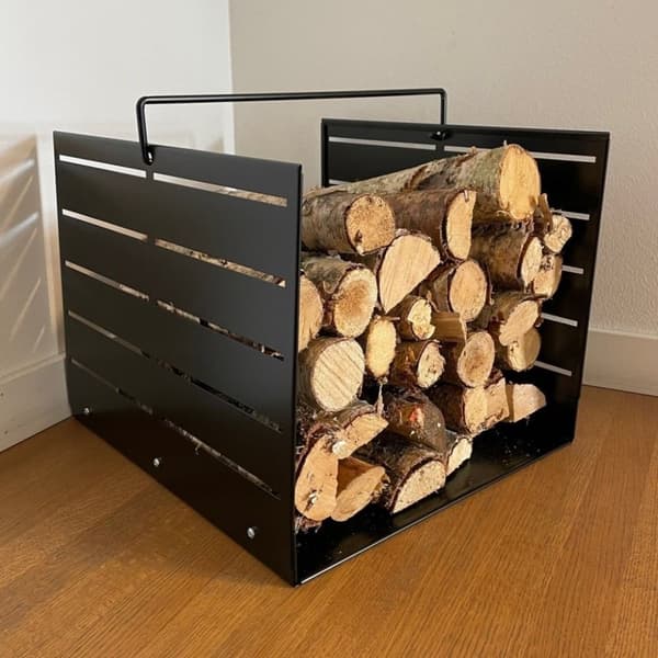 Ventura Funky Vedkorg svart 30cm