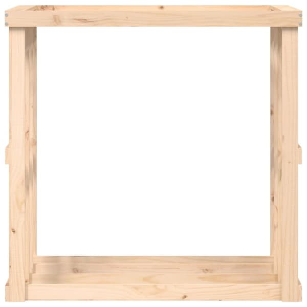 vidaXL Utendørs vedstativ 108x52x106 cm heltre furu