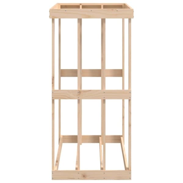 vidaXL Utendørs vedstativ 108x52x106 cm heltre furu