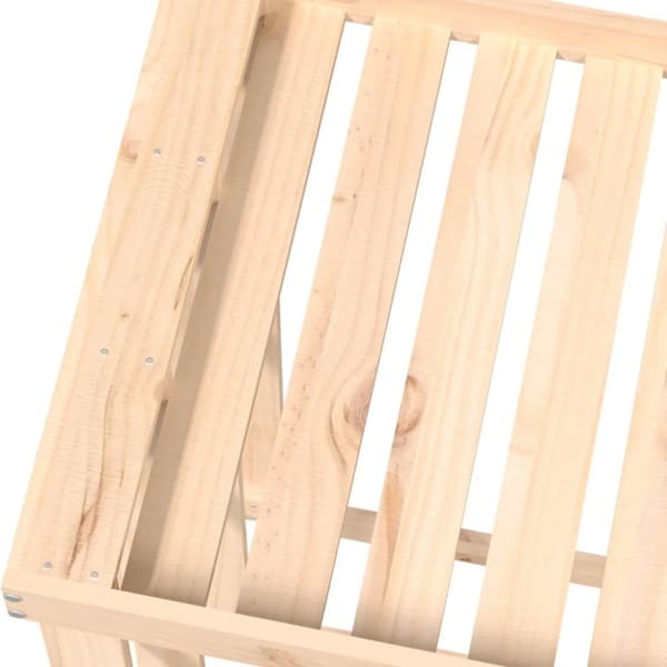 vidaXL Utendørs vedstativ 108x52x106 cm heltre furu