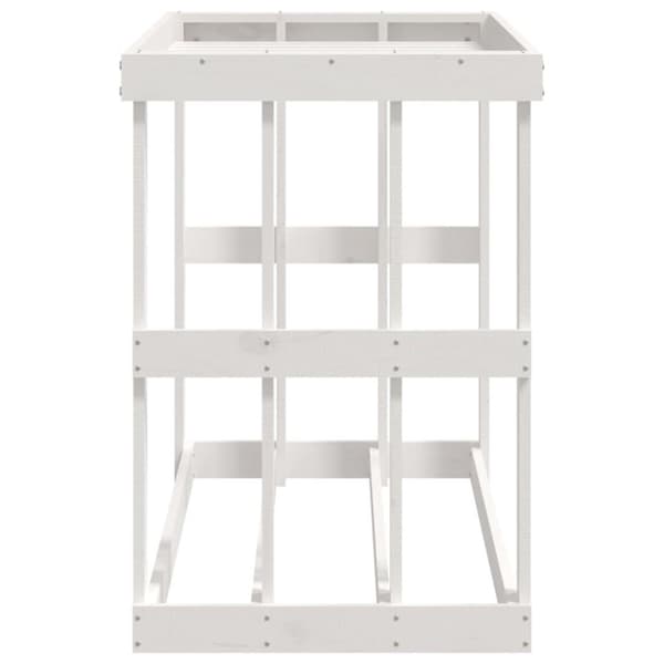 vidaXL Vedställ vit 108x52x74 cm massiv furu