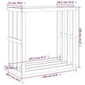 Miniatyrbilde 4 av 9: vidaXL Utendørs vedstativ hvit 108x52x106 cm heltre furu
