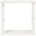 Miniatyrbilde 6 av 9: vidaXL Utendørs vedstativ hvit 108x52x106 cm heltre furu
