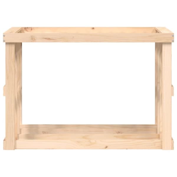 vidaXL Vedställ 108x52x74 cm massiv furu