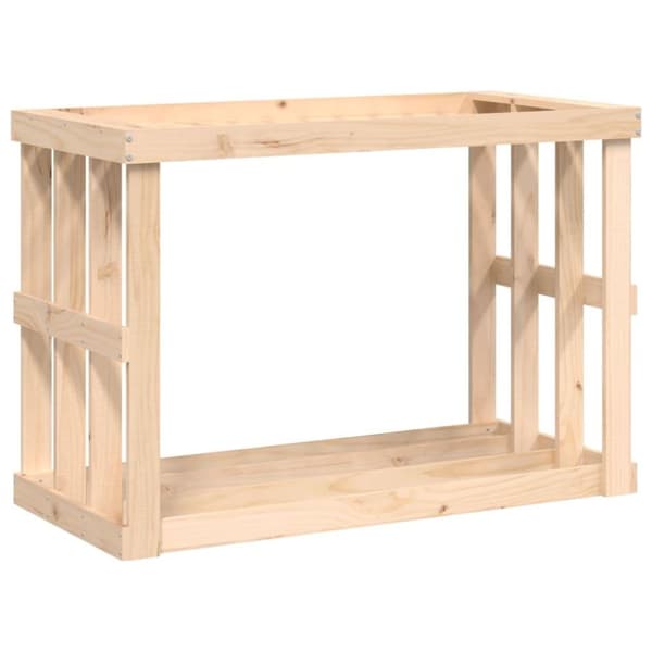 vidaXL Vedställ 108x52x74 cm massiv furu