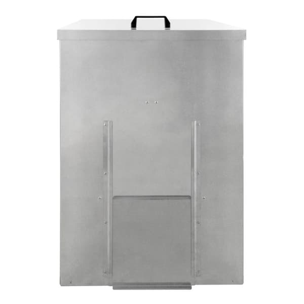 Galvanized Steel Coal Storage Boxes Storage Raised Bottom Metal Rust & Rodent Proof Wood Fire Sliding Door FREE Coal Shovel