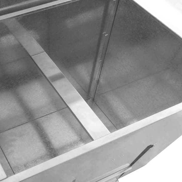 Förvaringsboxar för Kol i Galvaniserat Stål Tunna Förvaring Upphöjd Botten Metall Rost- & Gnagarsäker Trä Eld Skjutdörr GRATIS Kolskyffel