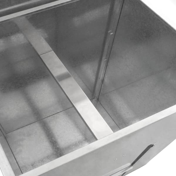 Galvanized Steel Coal Storage Boxes Storage Raised Bottom Metal Rust & Rodent Proof Wood Fire Sliding Door FREE Coal Shovel