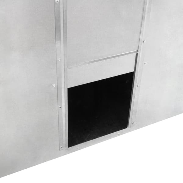 Galvanized Steel Coal Storage Boxes Storage Raised Bottom Metal Rust & Rodent Proof Wood Fire Sliding Door FREE Coal Shovel