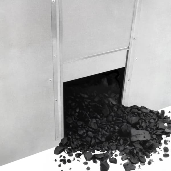 Galvanized Steel Coal Storage Boxes Storage Raised Bottom Metal Rust & Rodent Proof Wood Fire Sliding Door FREE Coal Shovel
