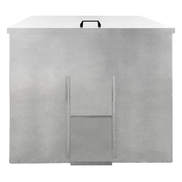 Galvanized Steel Coal Storage Boxes Storage Raised Bottom Metal Rust & Rodent Proof Wood Fire Sliding Door FREE Coal Shovel
