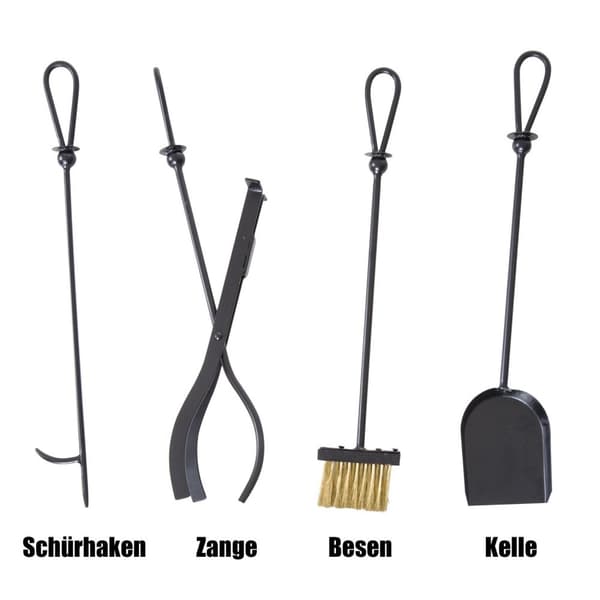 Rootzin polttopuuteline - Musta - Teräs - 15,75 cm x 11,81 cm x 29,33 cm