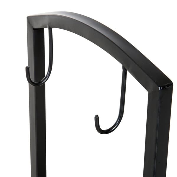 Rootzin polttopuuteline - Musta - Teräs - 15,75 cm x 11,81 cm x 29,33 cm