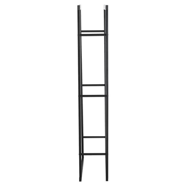 Rootz Polttopuuteline - Polttopuuteline - Polttopuuthylly - Polttopuut - Teräs - Musta - L40 x L25 x K150 cm