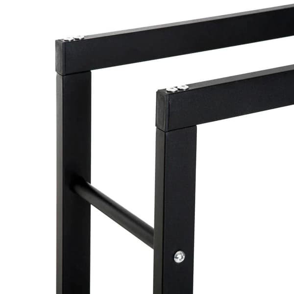 Rootz polttopuut - Polttopuuteline - Polttopuuthylly - Polttopuut - Teräs - Musta - L40 x L25 x K100 cm