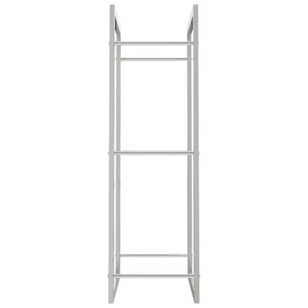 vidaXL Vedstativ 50x28x94 cm rustfritt stål
