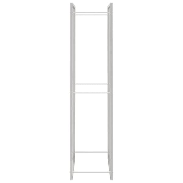 vidaXL brændestativ 110x28x116 cm rustfrit stål