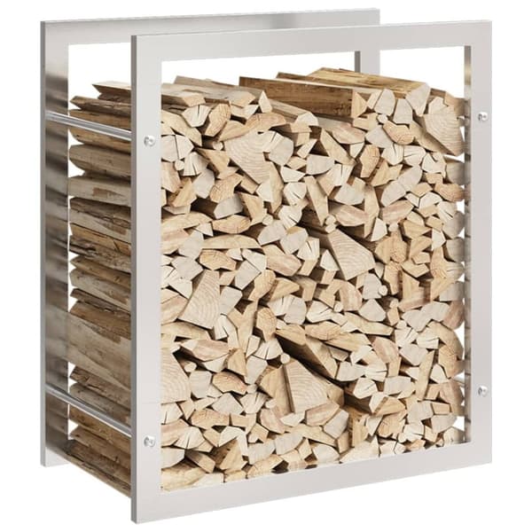 vidaXL brændestativ 50x28x56 cm rustfrit stål
