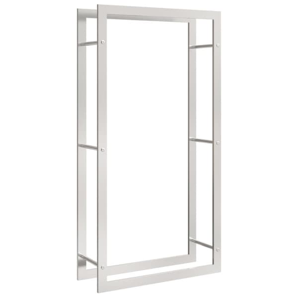 vidaXL brændestativ 80x28x154 cm rustfrit stål
