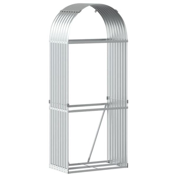 vidaXL Vedställ silver 80x45x190 cm galvaniserat stål
