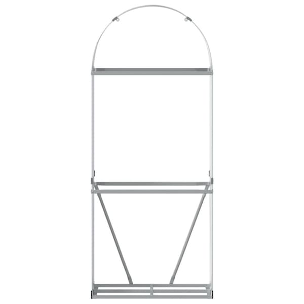 vidaXL brændestativ 80x45x190 cm galvaniseret stål sølvfarvet